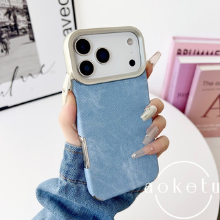 Thích hợp cho vỏ điện thoại Apple 17promax, mẫu denim không đều thích hợp cá tính mới iPhone 16pro da sáng tạo 15 / 14 / 13 bao gồm tất cả vỏ chống rơi
