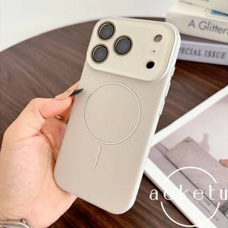 Họa tiết Litchi với màng ống kính tích hợp thích hợp cho vỏ điện thoại iPhone 17 Promax, vỏ cứng chống rơi từ tính Air mới Apple 17 Pro tối giản 17 bao gồm tất cả các vỏ cứng chống rơi