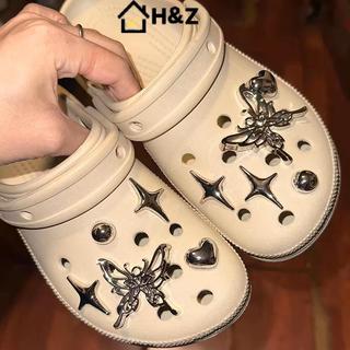 H & Z 1 INS Trái Tim Dây Xích Trang Trí Giày, Phụ Kiện Tháo Rời, Phong Cách Vintage