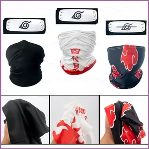 Mặt nạ và khăn mặt hóa trang nhân vật Naruto Kakashi, phù hợp trang trí Halloween
