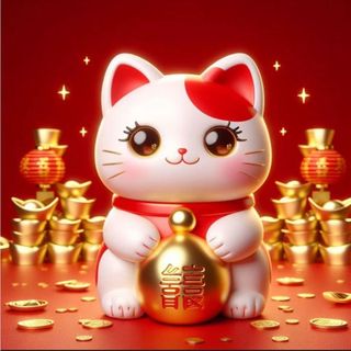 Móc khoá Mèo thần tài , may mắn