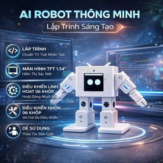 Robot AI thông minh robot lập trình robot giáo dục robot đồ chơi thông minh robot STEM robot điều khiển, hỗ trợ lập trìn