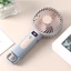 Quạt làm mát di động Mini LACYESUK, Quạt cầm tay màn hình kỹ thuật số nhỏ gọn 2 trong 1, Tuổi thọ pin dài Nhẹ 120 tốc độ Quạt đứng để bàn có thể sạc lại USB cho văn phòng