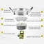 Đèn Downlight nhúng PPY Đèn chiếu sáng gia đình hiện đại Dễ dàng lắp đặt