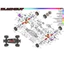 Cánh tay treo phía trước & phía sau bằng nhôm cho phụ kiện nâng cấp 1 / 10 Redcat Blackout XTE SC XBE (Pro)