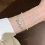 Vòng tay nữ bạc zircon chải vỏ sao biển, phù hợp thời trang