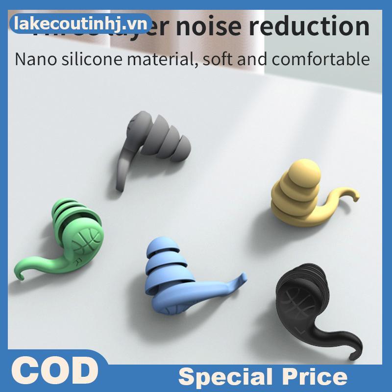 Lu Nút Tai Cách Âm Cho Ngủ Silicon Mềm Bịt Tai Bảo Vệ Tiếng Ồn Du Lịch Có Thể Tái Sử Dụng Bảo Vệ Âm Thanh Bloing Tai Cắm tinhj