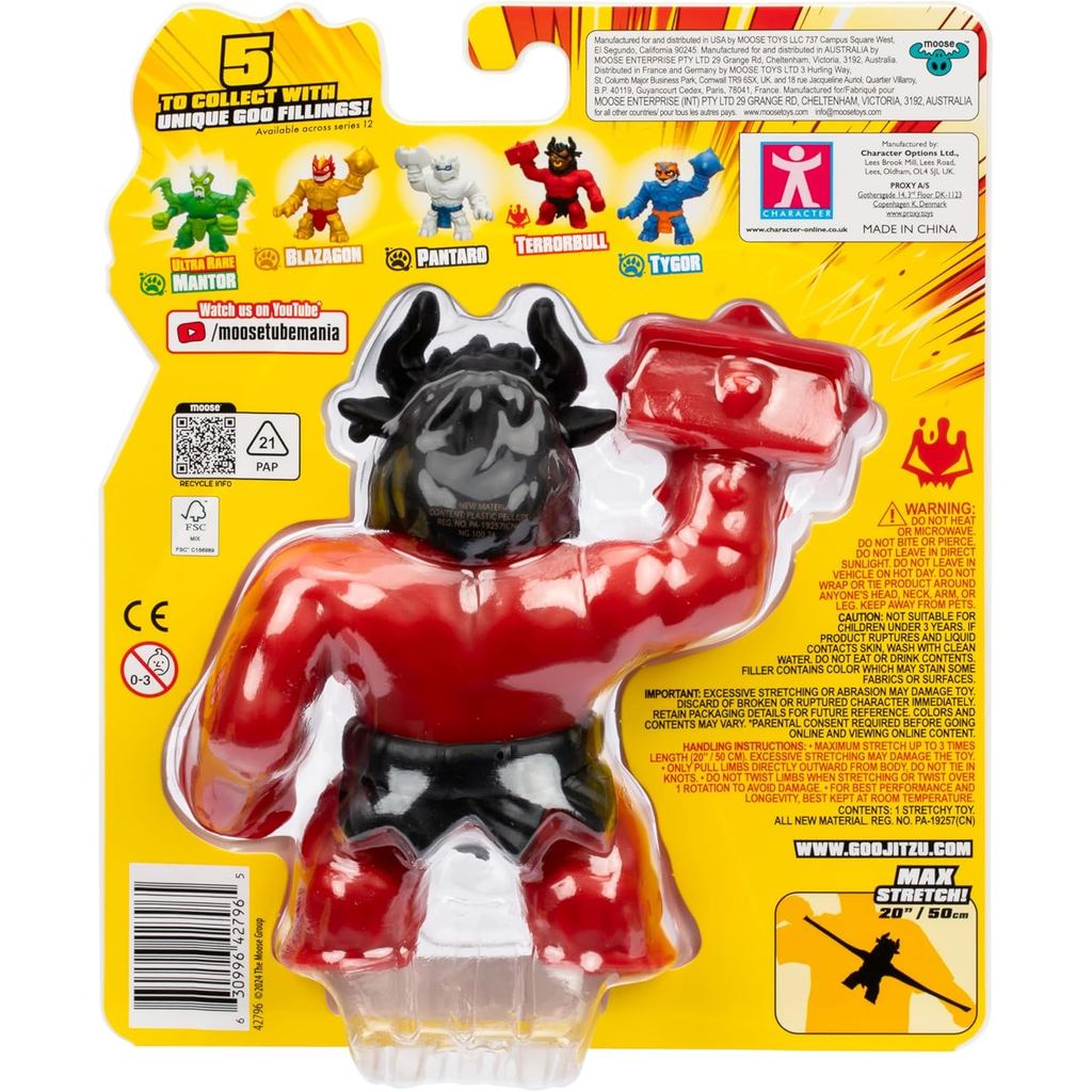 Heroes of Goo Jit Zu Smash Strikers, Terrorbull, Sccrunchy Goo Đầy nhân vật hành động được trang bị vũ khí nắm đấm đập tan tối thượng, kéo dài anh ta lên đến 3 lần kích thước của anh ta