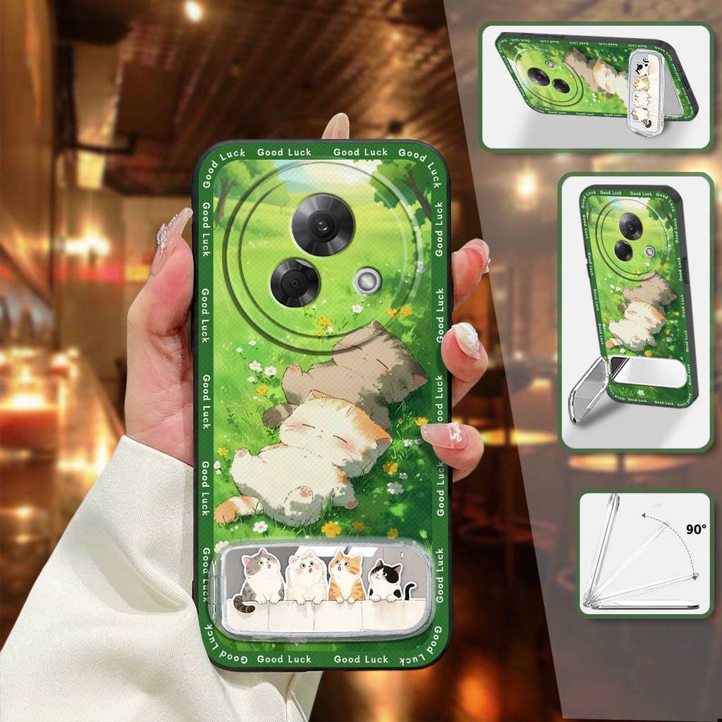 Ba Chiều Chân Đế Ốp lưng Meizu Lucky08 Chống Va Đập Túi Điện Thoại Hoạt Hình Sang Trọng Mềm Giá Đỡ Điện Thoại Thiết Kế Thời Trang Bền Chống Bụi Ốp Lưng Bọc Toàn Bộ TPU Dễ Thương