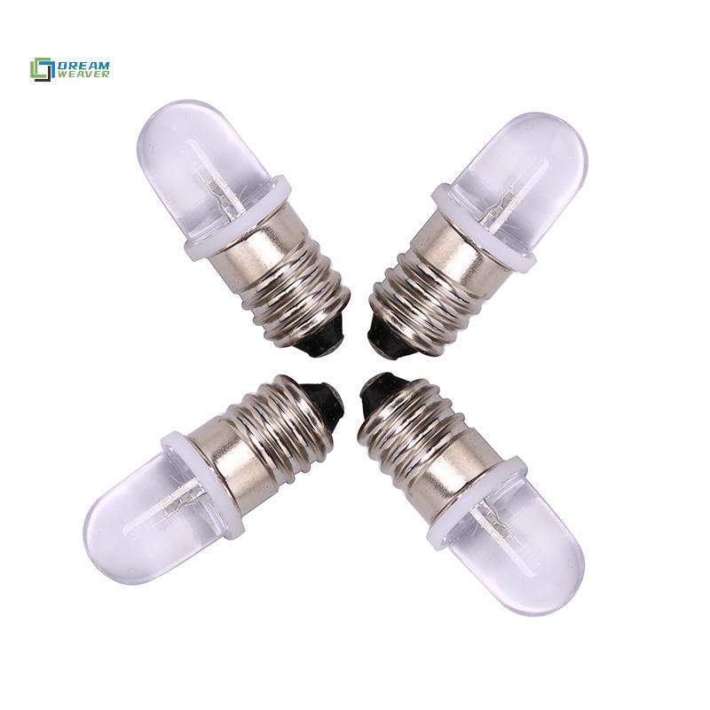 Bóng LED E10 3V 4.5V DC, 5 bóng/bộ, dùng cho đèn pin, báo hiệu, mới
