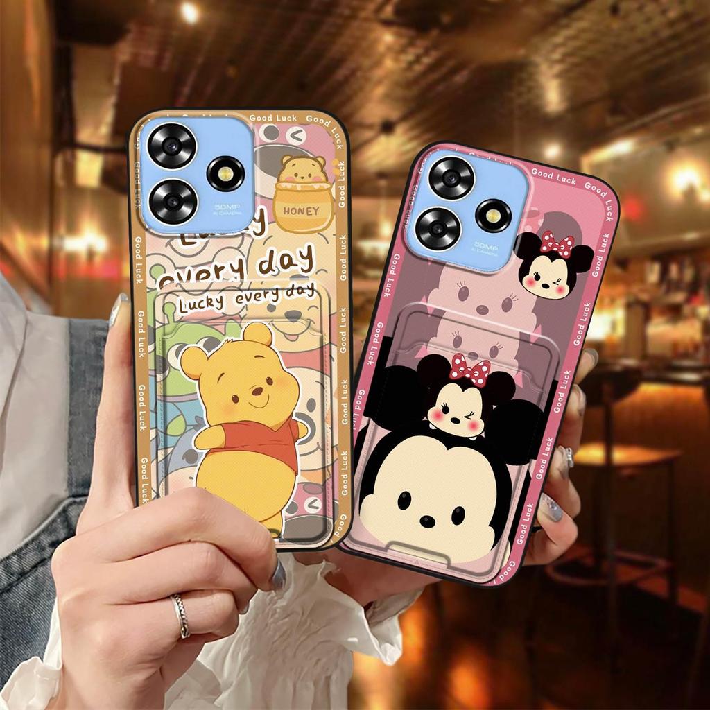 Ốp Điện Thoại Chống Bụi Bẩn Hoạt Hình Cho ZTE Blade A73 4G / V50 Smart / V50 Design 4G / Axon50Lite Túi Đựng Thẻ Bọc Toàn Bộ Khe Cắm Thẻ Bền Ốp Lưng Bảo Vệ Chống Va Đập Graffiti TPU Cover