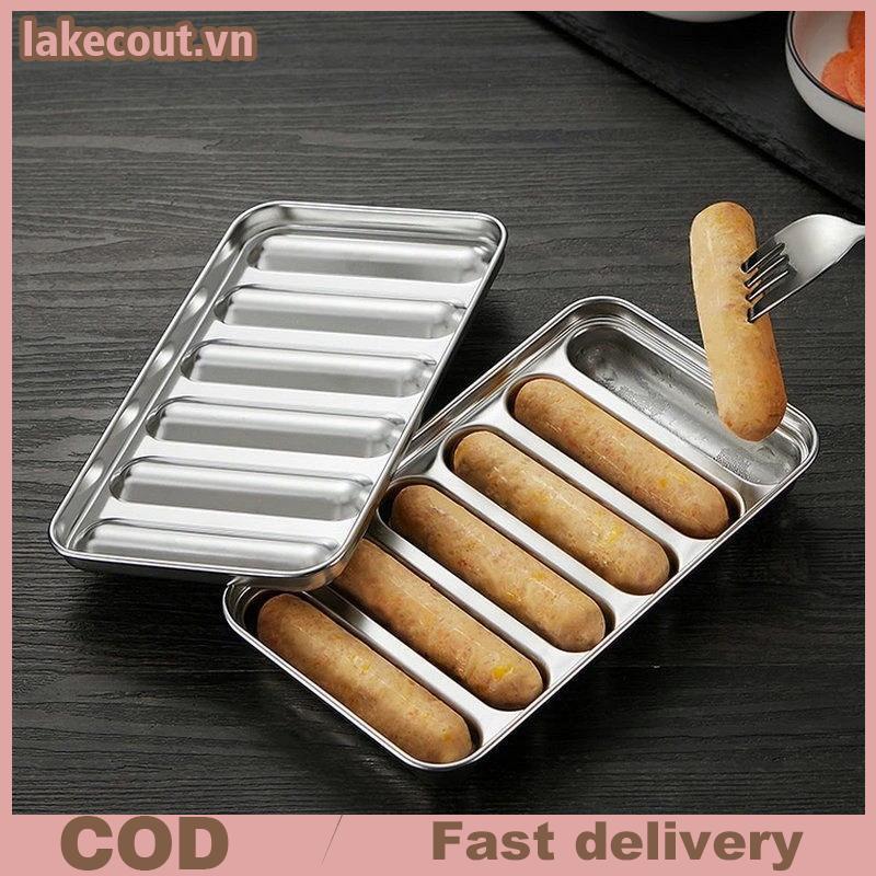 Lat 304 Thép Không Gỉ Xúc Xích Khuôn 6 Trong 1 Dụng Cụ Nhà Bếp Cho DIY Hot Dogs Handmade Ham Xúc Xích Làm Và Làm Lạnh Linh cẩu