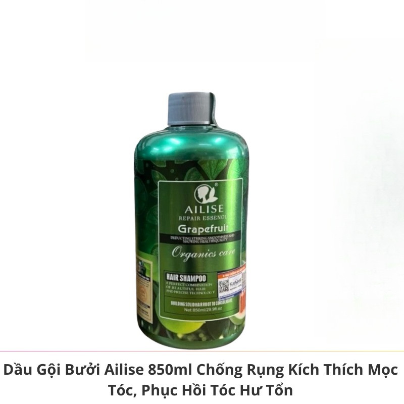 [CHÍNH HÃNG] Cặp Dầu Gội Xả Bưởi AILISE GRAPEFRUIT 850ml Giảm Rụng, Kích Thích Mọc Tóc Phục Hồi Tóc