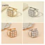 Phụ kiện thời trang nữ: Bộ trang sức vuông gồm khăn, nhẫn giả ngọc trai và kim cương, kẹp cà vát lụa
