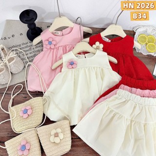 10-30kg Set áo bí hoa mix chân váy HN