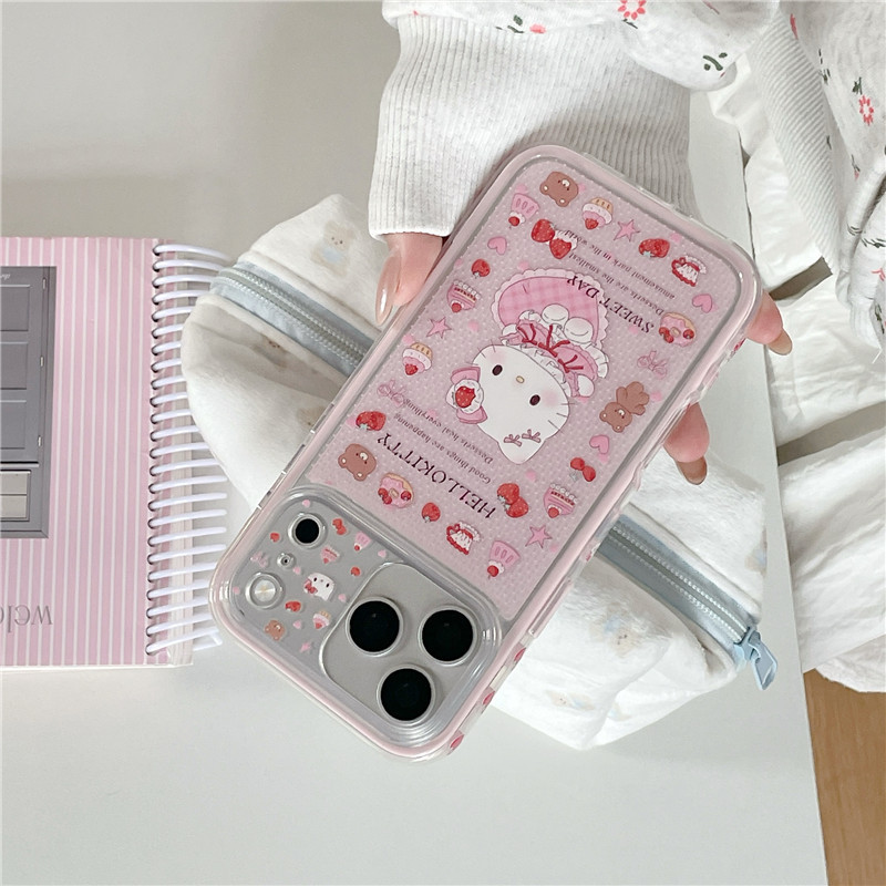 IPhone 17 Pro Max kitty họa tiết chất liệu TPU IMD craft Vỏ điện thoại in hai lớp