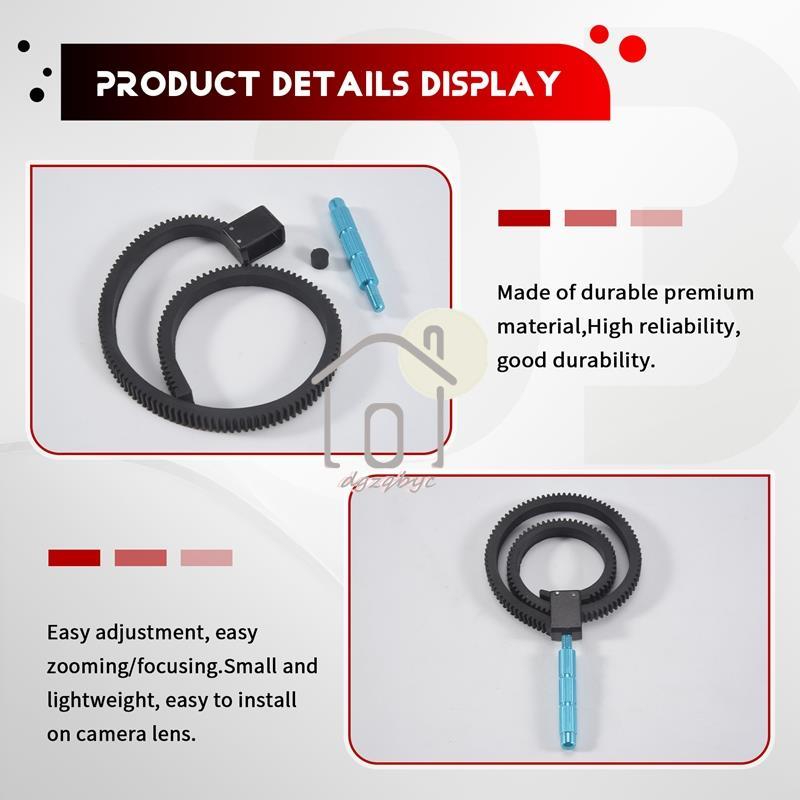 Vòng lấy nét, Zoom Ring Zoom Gear Focus với tay cầm hợp kim nhôm Tương thích với máy ảnh SLR kỹ thuật số