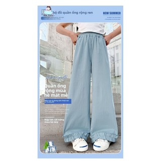 Quần ống rộng cho bé gái mùa hè - mỏng nhẹ thoáng mát dáng suông thời trang Hàn Quốc