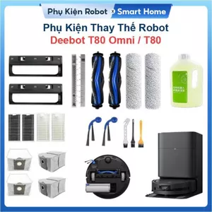 Phụ Kiện Thay Thế Robot Deebot T80 Omni, T80/ Chổi lăn, Chổi Lau, Chổi cạnh, Bộ Lọc Hepa, Chổi Lau, Túi Bụi