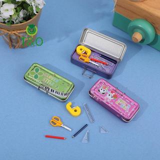 [T & O-t] 1 Bộ Nhà Búp Bê Mô Phỏng Hộp Bút Chì Mini Văn Phòng Phẩm Thước Đồ Chơi Mô Hình Trang Trí Học Tập Nhà Búp Bê Phụ Kiện Văn Phòng Phẩm Trường Học [Mới]
