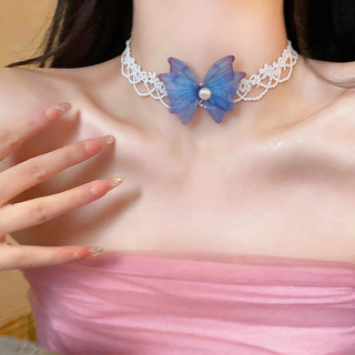 Vòng cổ chocker thiết kế độc đáo với voan ren và ruy băng cao cấp