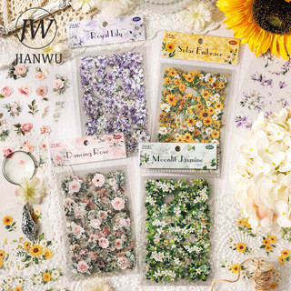 JIANWU Dream Collection Words Series Vintage Plant Hoa Phong Cảnh Chất Liệu Cắt Dán PET Sticker Sáng Tạo DIY Tạp Chí Văn Phòng Phẩm
