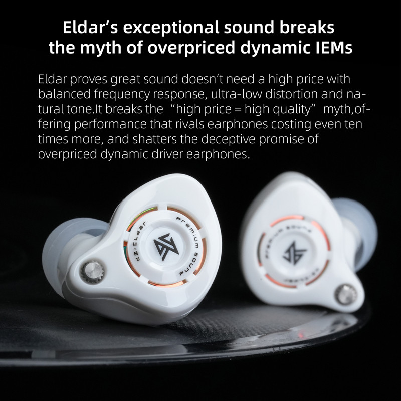 Tai nghe KZ Eldar Tai nghe có dây năng động HIFI Công thái học HM Điều chỉnh đường cong Tai nghe tùy chỉnh