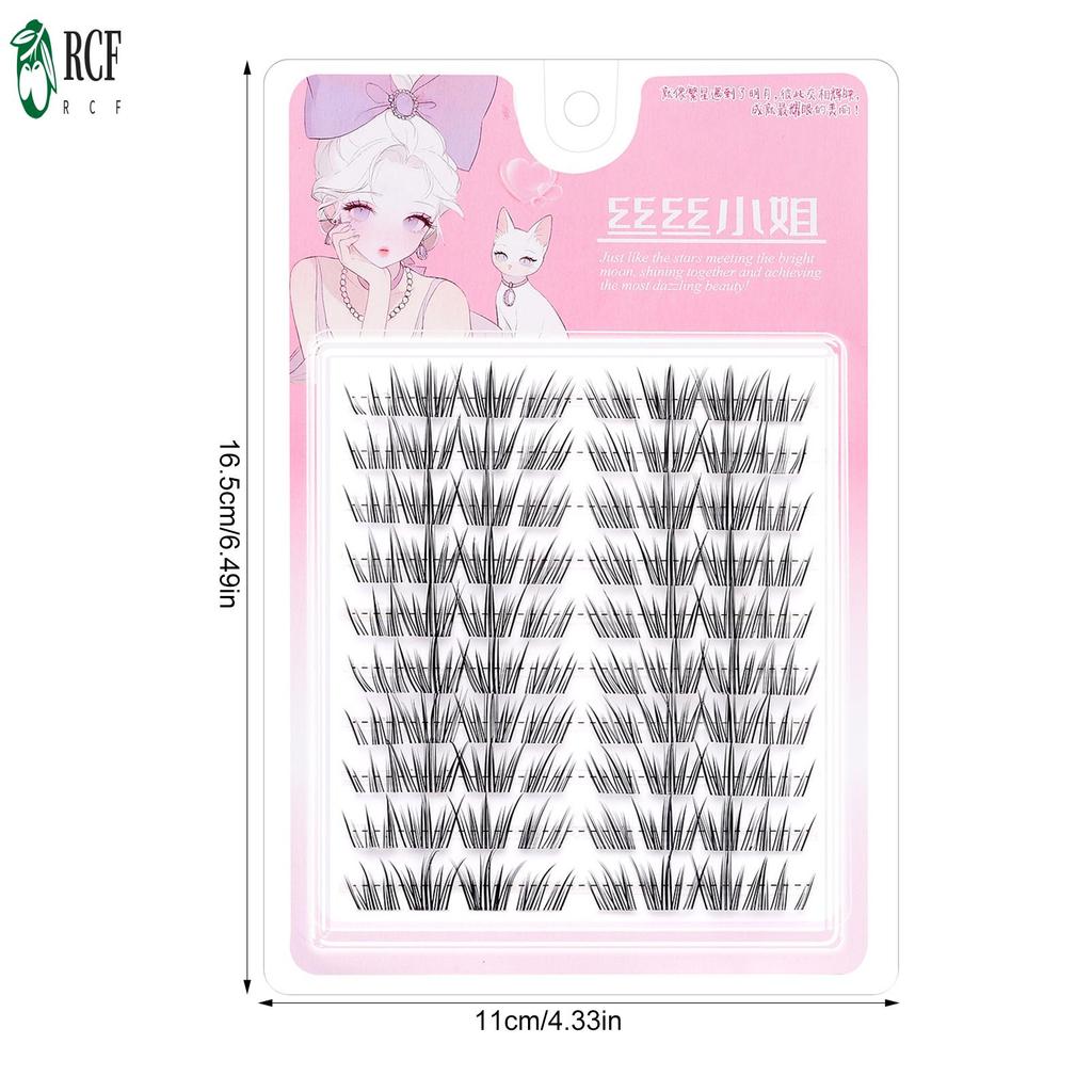 Handmade C Curl Lông Mi Giả Sợi Đen 8-12mm Chiều Dài Hỗn Hợp Tự Nhiên Tìm Tiệc Trang Điểm Hàng Ngày