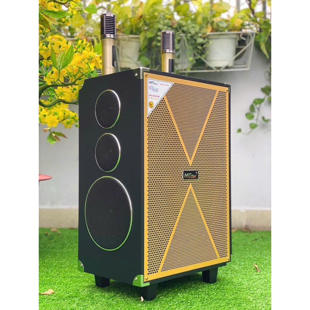 Loa Kraoke Gia đình S10 Plus  2 Micro Hát Nhẹ Vang Sâu Tích Hợp Pin Sạc Bass 30 Công Suất 450W