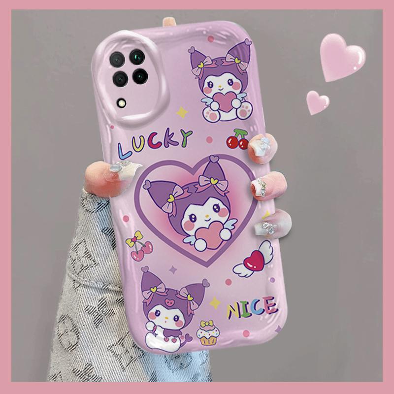 Vỏ Silicon Hoạt Hình Cho Samsung A12 A22 4G M12 3D Thẩm Mỹ TPU Mềm Sanrio Kuromi Cặp Đôi My Melody Vỏ Điện Thoại Chống Sốc