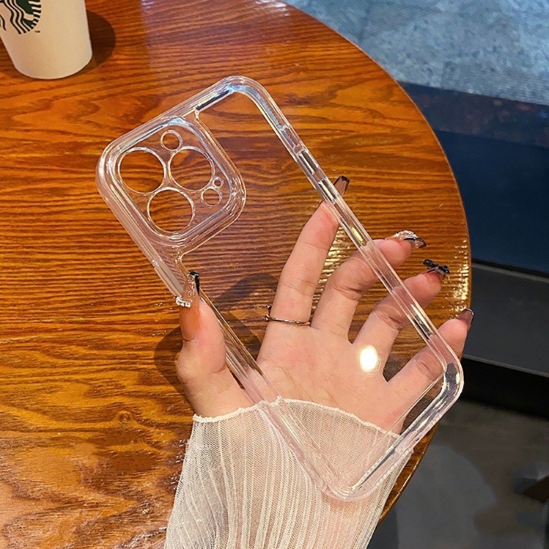 Ốp lưng iPhone cao cấp trong suốt, chống sốc, bảo vệ camera - Dành cho iP 7/8/X/XS/11/12/13/14/15/16/17/Plus/Pro/Max/Air