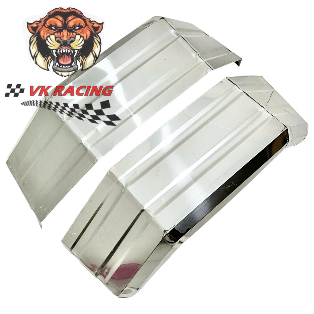 Cặp dè inox xe ba gác xe lôi 1 bánh 2 sọc có sóng