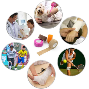 Băng thể thao tự dính đàn hồi-Áo vải không dệt có thể tái tạo, thích hợp cho ngón tay, mắt cá chân, cổ tay, thắt lưng, đầu gối|,, Lựa chọn nhiều màu (Trắng, Hồng, Vàng, Xanh, Xanh lam, Tím)|Hỗ trợ và phục hồi chấn thương thể thao, cổ tay, mắt cá chân, đầu