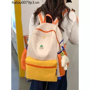 Phong Cách Hàn Quốc Schoolbag Dopamine Thiết Kế Màu Sắc Tương Phản Cảm Giác Bé Gái Ba Lô ins Phong Cách Học Sinh Trung Học Học Ba Lô Nữ