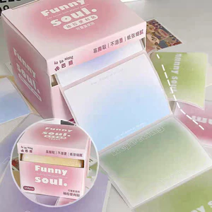 Giấy Dán Ghi Chú Miếng Dán Chỉ Số Nhãn Kéo Ra Cuộn Băng Ghi Nhớ Miếng Lót 256 Tờ Tự Dính Ghi Chú Viết Hoàn Toàn Dính Nhiều Màu Gradient