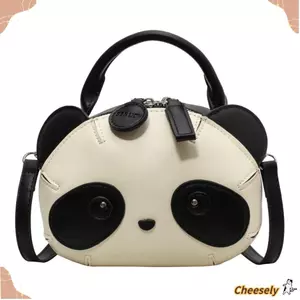 Túi đeo vai gấu trúc CHEESELY, Túi đeo chéo gấu trúc thời trang hoạt hình, Túi Tote Túi mua sắm nhỏ bằng da PU Túi Messenger dễ thương