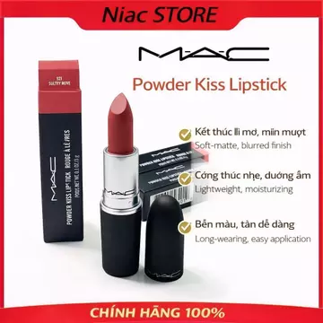 【Chính Hãng】Son Thỏi 𝕄𝔸ℂ 𝐌𝐚𝐭𝐭𝐞 𝗣𝗢𝗪𝗗𝗘𝗥 𝗞𝗜𝗦𝗦 𝗟𝗜𝗣𝗦𝗧𝗜𝗖𝗞 3g – Son Lì Mịn, Màu Đẹp, Fullsize