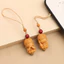 Quyến Rũ Điện Thoại Phật Gỗ Đàn Hương Tự Nhiên - 4 Kiểu (Xem / Nghe / Nói / Nghĩ Không Ác) - Dây Buộc Đính Hạt Retro Dân Tộc Khắc Tinh Tế - Nhỏ Gọn Di Động Hàng Ngày Phụ Kiện Tinh Thần