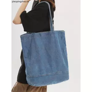 Túi đeo vai học sinh thông thường Nhật Bản Denim đơn giản