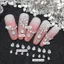 Dây chuyền công chúa Đeo móng tay Hoa phong phú Zircon Đáy phẳng Chamfering Giọt nước Làm móng tay Kim cương Trắng Mini Zircon Khâu