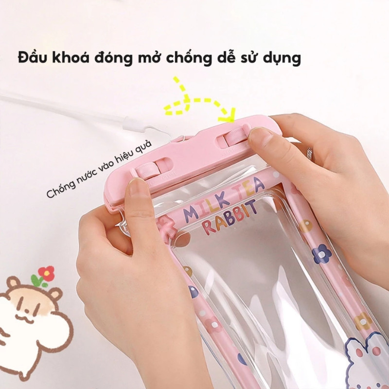 Túi Đựng Điện Thoại Chống Nước Cao Cấp – Cảm Ứng Mượt, Dây Đeo Cổ, Dùng Đi Bơi & Du Lịch | 371