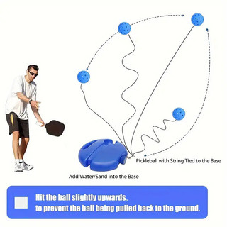 Pickle Ball Trainer Siêu Cứng PE Ngoài Trời 40 Lỗ Pickle Ball Thi Đấu Đơn Thực Hành Bóng Lỗ