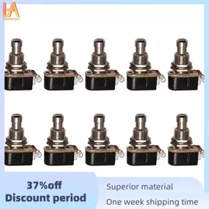 Guitar Hiệu Ứng Bàn Đạp Hộp Tạm Thời SPST Nút Stomp Chân Công Tắc Nút Nhấn Gói 10