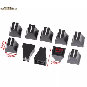 TRTR 10 miếng 10 × 8 × 12.5mm trộn nút bấm nắp DJ đĩa công tắc nắp trộn nút bấm nắp bảng điều khiển VN