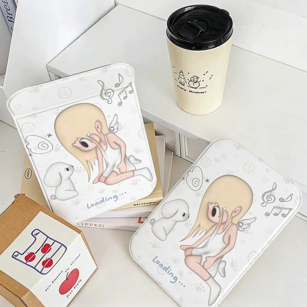 Thiên thần cô gái Gương Trang Điểm Gấp In Hình Xin thần cô Dễ Thương Du Lịch