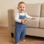 Bộ áo liền quần Denim cổ vuông không tay thường ngày
