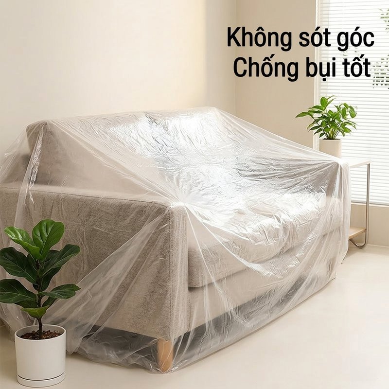 bọc giường chống bụi chống nước màng bọc trong suốt phủ nệm dùng một lần bảo quản nội thất