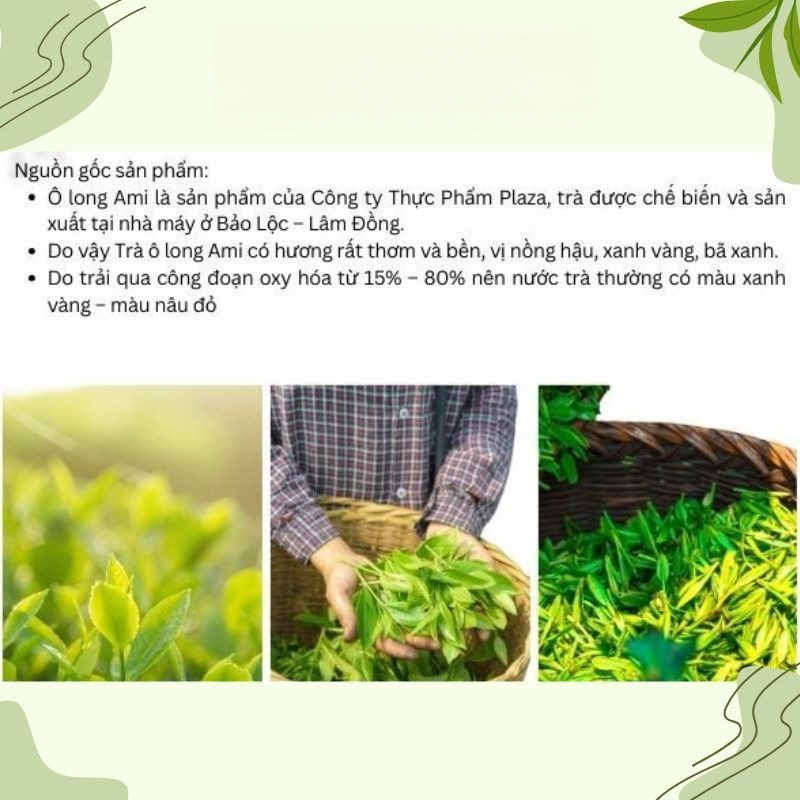 Trà OLong AMI Thơm Đậm Vị 1Kg (Có Gói Chia Lẻ) - Lý Tưởng Cho Pha Trà Sữa, Trà Trái Cây