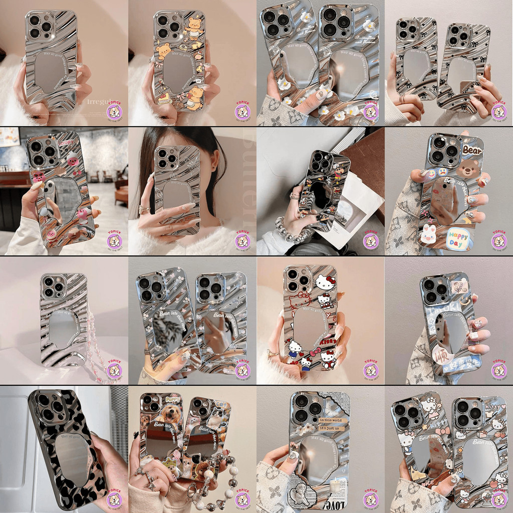 Ốp Điện Thoại Ngẫu Nhiên Cho iphone 17Promax 17 16 15 14 13 12 11 16promax 15promax 14promax 12promax 7plus 11pro xsmax Cặp Đôi Nữ Hoạt Hình Dễ Thương Chống Rơi Mù Hộp Hoa Mùa Hè SJ