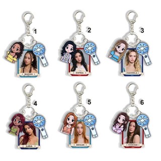 Girls Group K-katseye Fashion Key Ring Anime Cartoon Kawaii Keychain Students Korean-style Key Chains